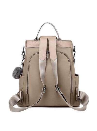 Women Retro Solid Color Backpack