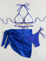Crystal Diamond Sexy Tether Three Set Bikini