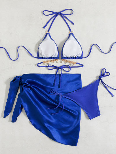 Crystal Diamond Sexy Tether Three Set Bikini