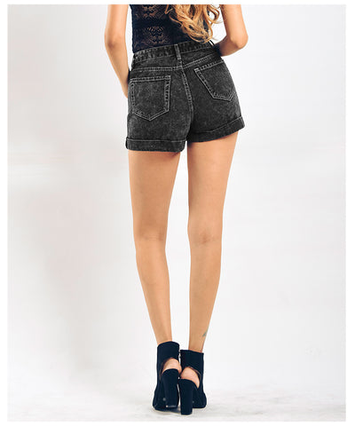 Loose-footed Roll-up Shorts Pants