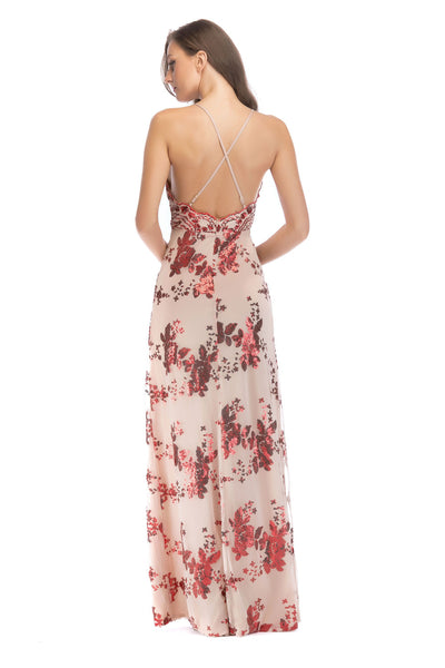 Sexy Nightclub Sling Slit Sequined Dress