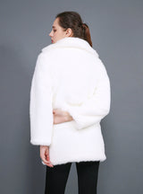 Fur Coat Imitation Mink Fur Long Sleeve Medium Length