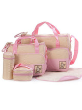 5pcs Baby Diaper Bag Suits For Mom Baby Bottle Holder