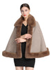 Fur Collar Shawl Cloak Ladies Knitted Cardigan Coat