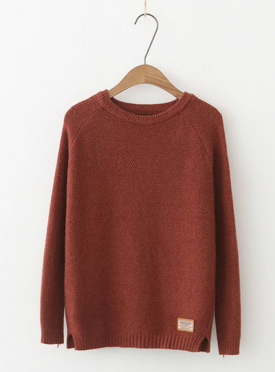 Women Sweater Pullovers Casual Split
