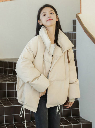 Winter Jacket Women Stand Collar Coat Loose