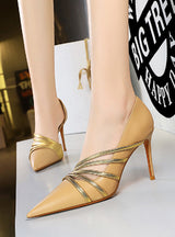 Color Matching Thin Ultra-high Heels Shoes