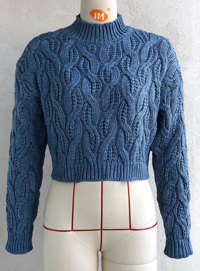 Round Neck Twist Coat Sweater