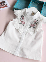Children Heart Shirt+Bow Shorts Suit 2pcs Kids Floral Bow 