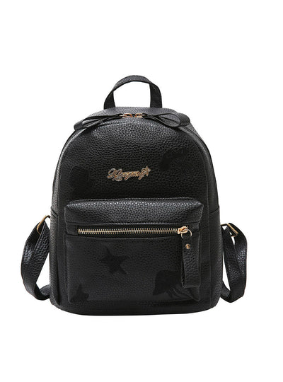 PU Leather Backpacks For Teenage Girls Female School 