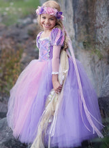 Girls Princess Rapunzel Dresses Full Ball Gown 