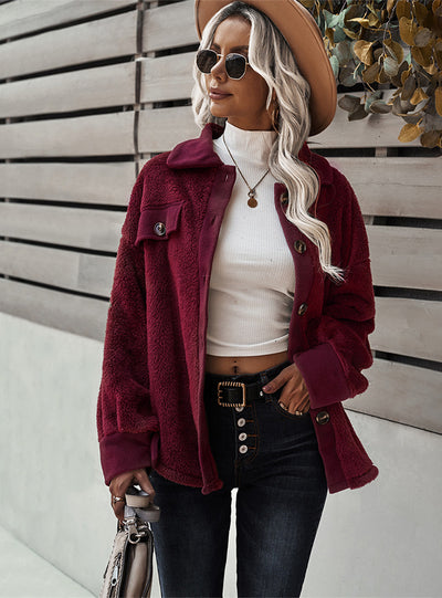 Double Fleece Long Sleeve Coat