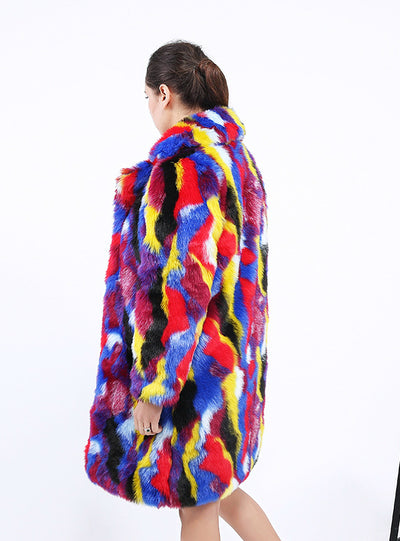 Women Casual Faux Fox Fur Vest Winter Jacket