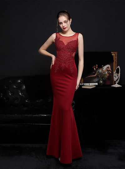 Sheath Appliques Beading Party Dress