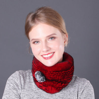 Winter Rex Hair Knitted Collar Scarf