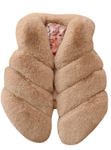 Girls Fur Outerwear Faux Fur Vest V-Neck 