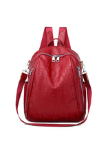 Women PU Letter Large Backpack