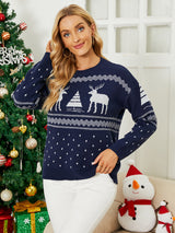 Pullover Deer Jacquard Christmas Sweater