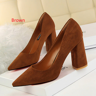 Pointed Mouth High-heeled Shoes
