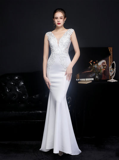 V-neck Appliques Sexy Party Dress