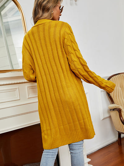 Long Sleeve Button Twist Cardigan Sweater
