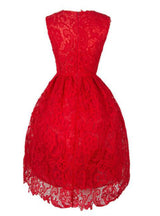 Vintage Lace V-neck Knee Length Homecoming Dress
