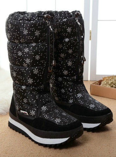 Winter Boots High Women Snow Boots Plush Warm Shoes