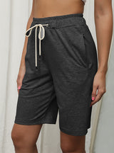 Elastic Strawstring Short Pants