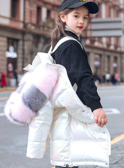 Winter Clothing Waterproof Real Fur Hooded Down Coat Jacket