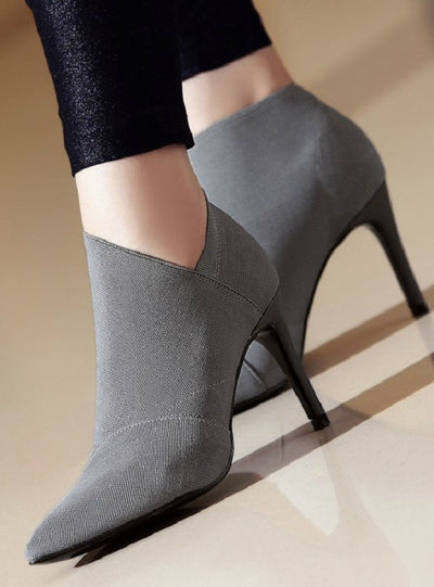 Pointed Toe High Heels Women Boots Basic Shoes