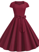 Short Sleeve Casual Retro Dress