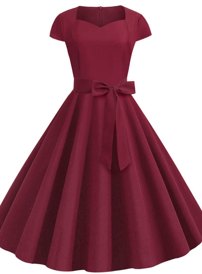 Short Sleeve Casual Retro Dress