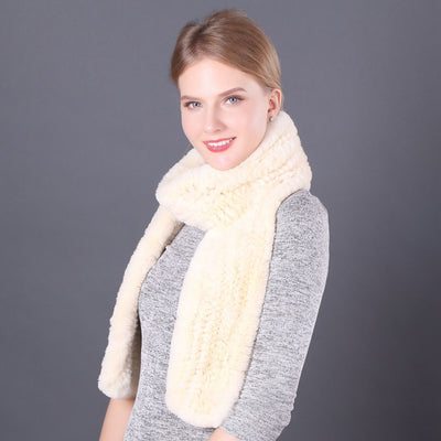 Women Rex Rabbit Fur Scarf
