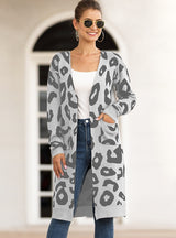 Camo Cardigan Leopard Print Sweater Coat