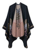 Ladies Cashmere Split Flower Shawl Cape