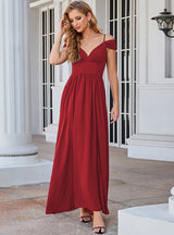 Sexy V-neck Backless Split Dress