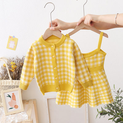 Baby Sweater Long Sleeve Suit Two-piece Set