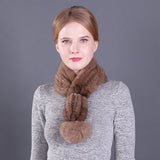 Women's Winter Mink Fur Scarf