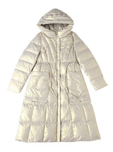 Loose White Duck Down Hooded Long Coat
