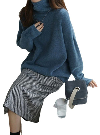 Women Korean Style Loose Warm Knitted Pullover