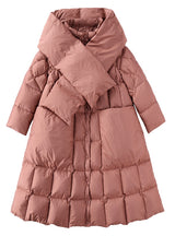Loose Scarf White Duck Down Jacket Coat
