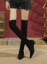 Women's Over-knee Suede High Heel Boots