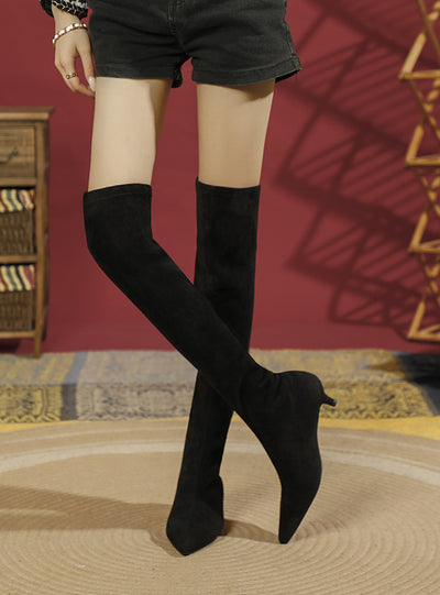 Women's Over-knee Suede High Heel Boots