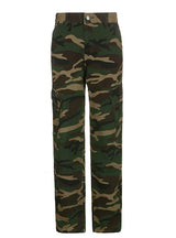 Printed High Waist Straight Jeans Casual Pants