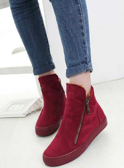 Winter Snow Boots Women Winter Shoes Zip Warm