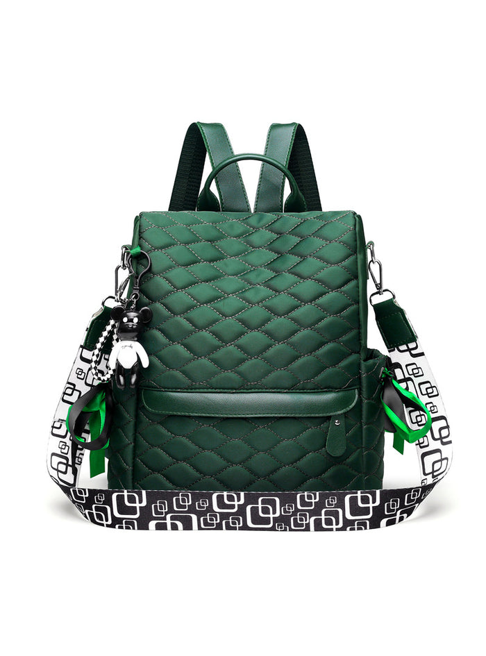 Embroidered Oxford Casual Backpack