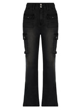 Low Waist Multi Pocket Gradient Jeans