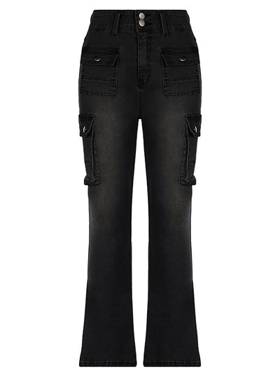 Low Waist Multi Pocket Gradient Jeans