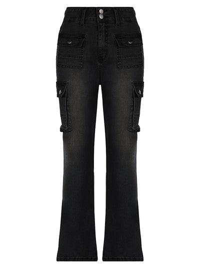 Low Waist Multi Pocket Gradient Jeans