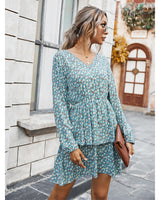 Round Neck Sweet Floral Dress